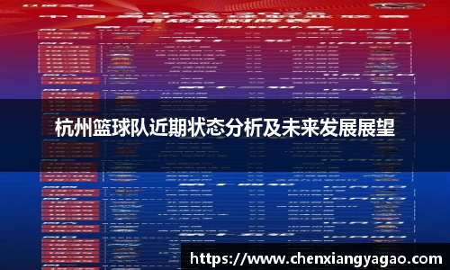 杭州篮球队近期状态分析及未来发展展望